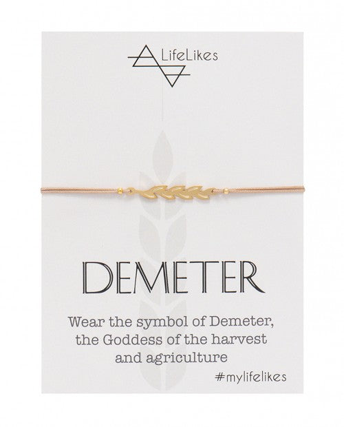 Demeter the Goddess of Harvest and Agriculture Gold Charm
