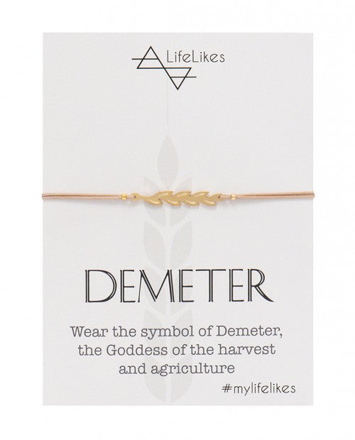 Demeter the Goddess of Harvest and Agriculture Gold Charm