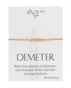 Demeter the Goddess of Harvest and Agriculture Gold Charm