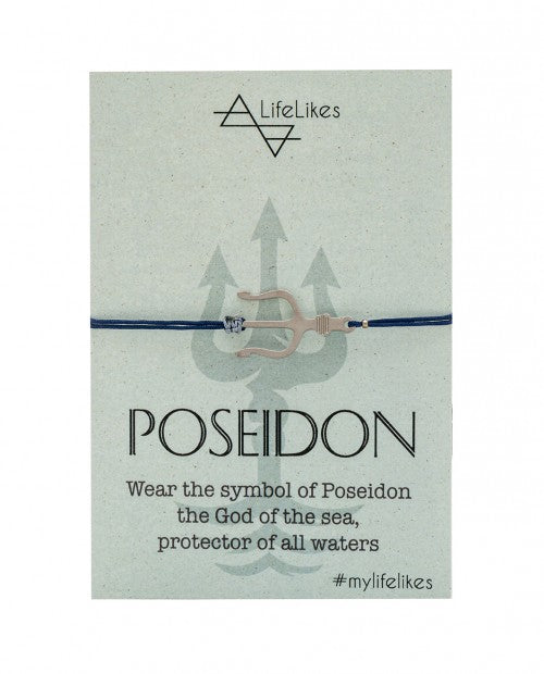 Poseidon God of the Sea Silver Charm