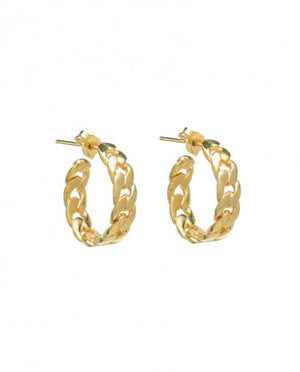 Chain Hoops Small Earrings