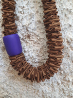 Greek Nature Leather Necklace - Brown - Handmade