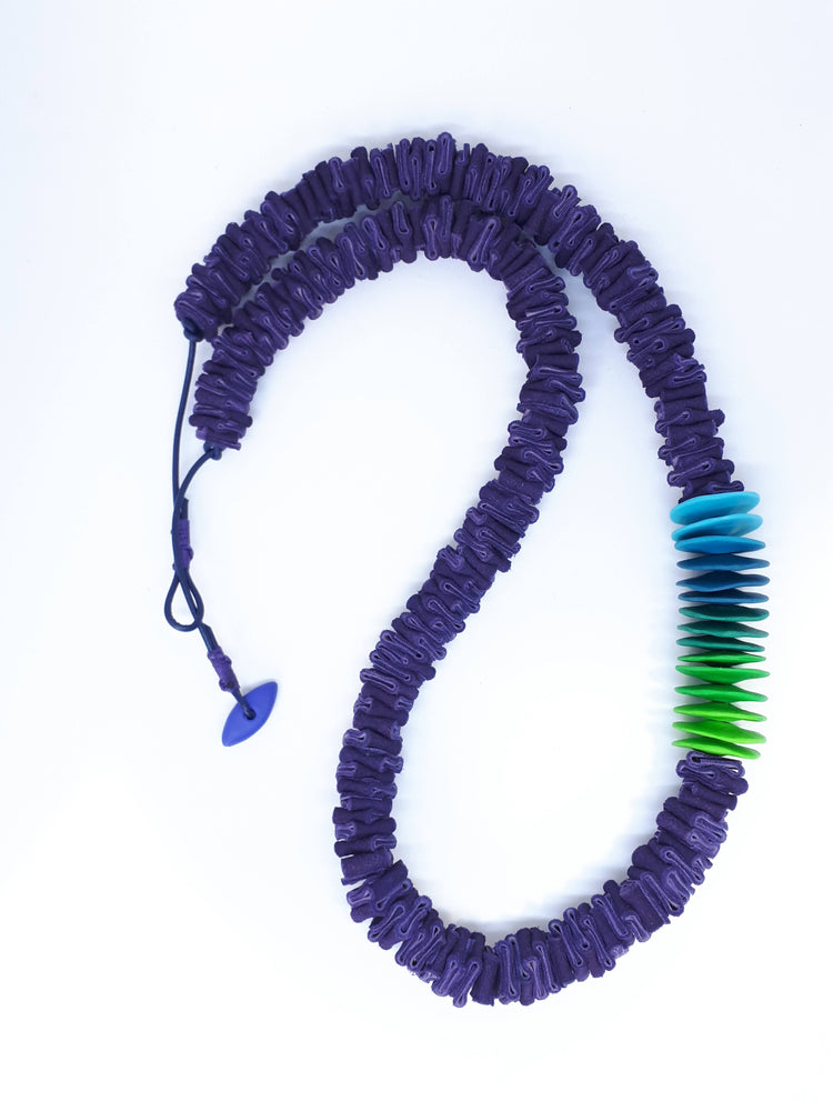Greek Nature Leather Necklace - Dark Purple - Handmade