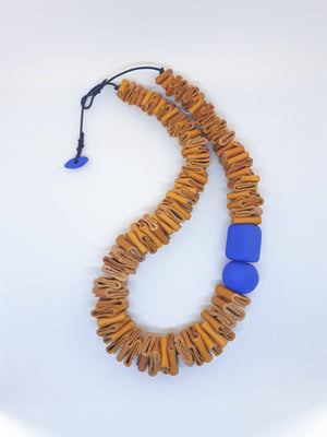 
                
                    Load image into Gallery viewer, Greek Islands Leather Necklace - Mustard Yellow - Handmade
                
            