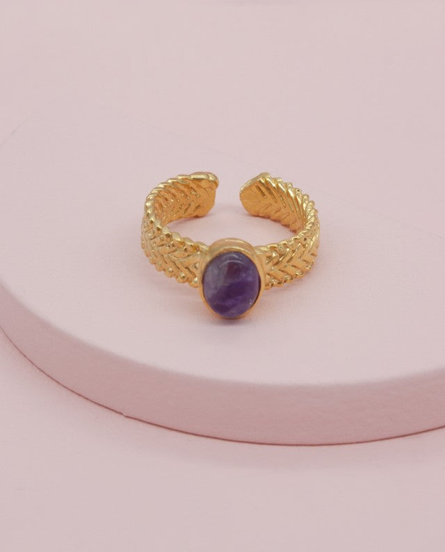 Ami Stone Ring - Amethyst