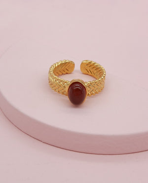 Ami Stone Ring - Red Carnelian