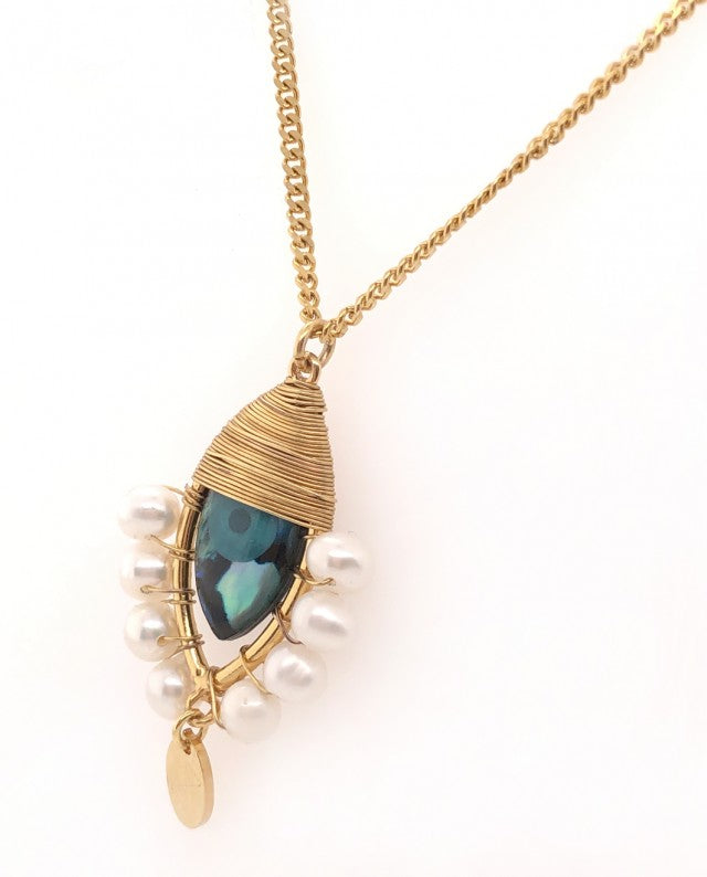 Amore Mio Evil Eye Necklace with Pearl