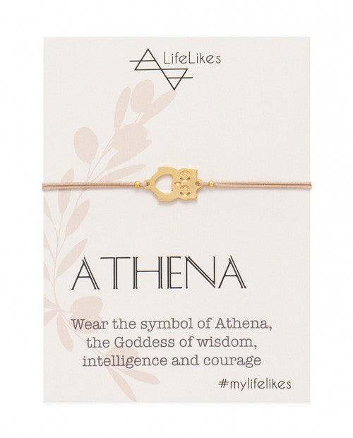 Athena Greek Goddess of Wisdom Gold Charm