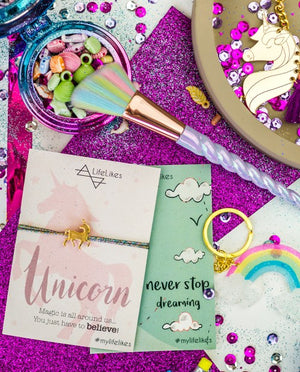Unicorn Charm Bracelet Fuchsia
