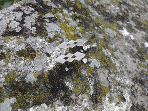 Geometric Triangle Sterling Silver Earrings - Handmade