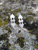 Geometric Triangle Sterling Silver Earrings - Handmade