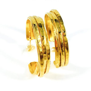 Triple Hoop Earrings - Handmade