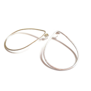 Silver Drop Handmade Statement Earrings