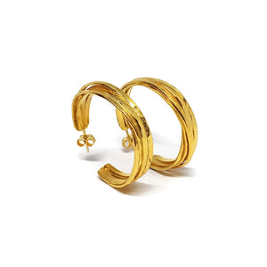 Triple Hoop Earrings - Handmade