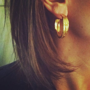 Triple Hoop Earrings - Handmade