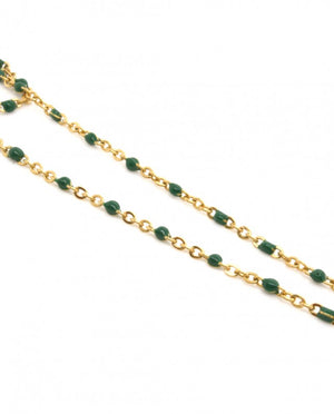 
                
                    Load image into Gallery viewer, Kalidoscopio Rosary Necklace Green-Gold
                
            