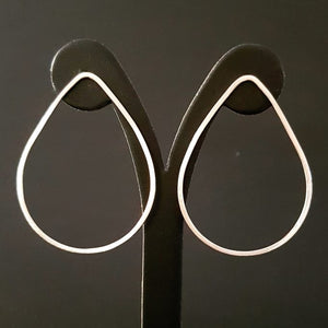 Silver Drop Handmade Statement Earrings