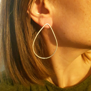Silver Drop Handmade Statement Earrings