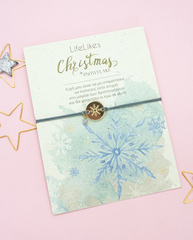 Snowflake Charm Bracelet with Wishes