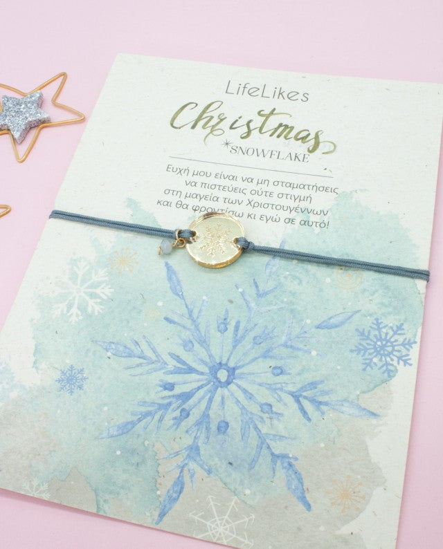 
                
                    Load image into Gallery viewer, Snowflake Charm Bracelet with Wishes
                
            